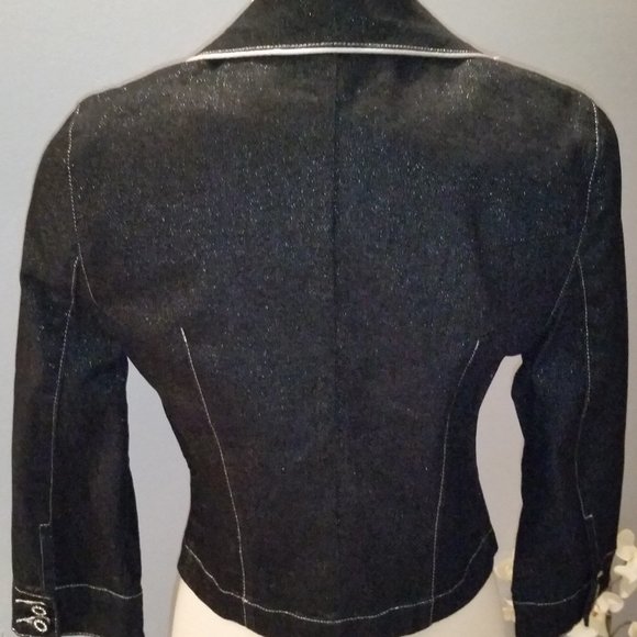 Vintage Baby Phat sparkly dark denim jacket NWOT - Picture 5 of 9